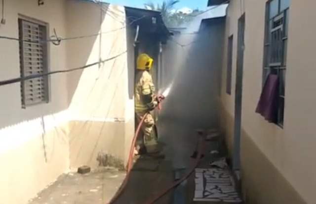 Botija de gás explode e causa incêndio em Vila de Apartamentos