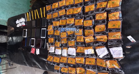 Durante revista policiais apreendem vários produtos ilícitos no "Urso Branco"