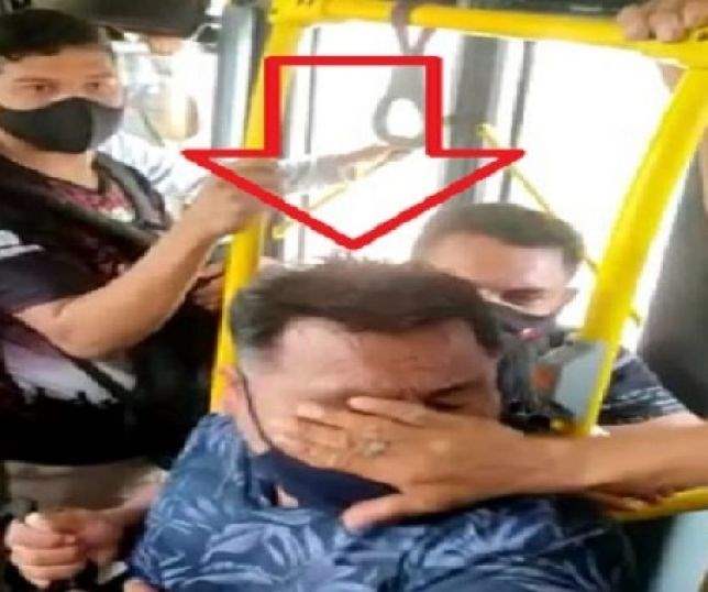 Tarado apanha após passar a mão em partes íntimas de adolescente; veja o vídeo