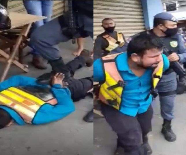 Bandido disfarçado de mototaxista é preso em flagrante após fazer assaltos; veja o vídeo
