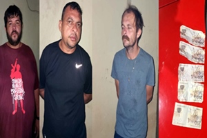 Polícia Militar prende trio aplicando golpes com notas falsas em Porto Velho