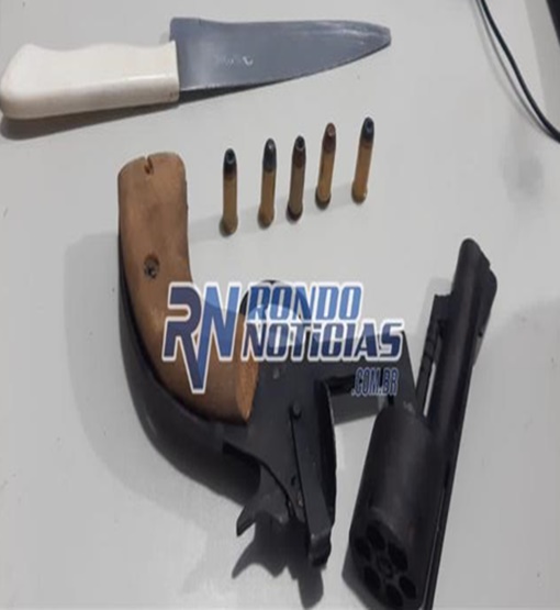 Homem é preso e adolescente apreendido por porte de arma de fogo