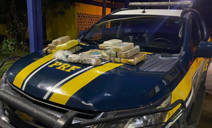 PRF apreende mais de 16 kg de drogas ilícitas durante abordagem 
