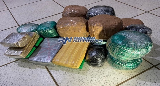 Casal é preso pela PRF com 20 quilos de drogas em táxi na BR-364