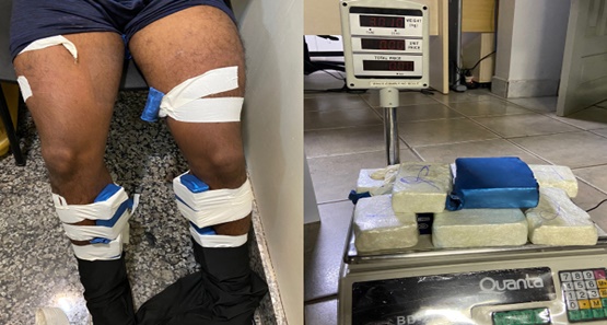 PF prende no aeroporto de Porto Velho homem levando 03 kg de cocaína para Natal-RN