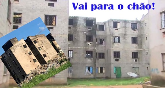 Conjunto habitacional está sendo demolido em Porto Velho 