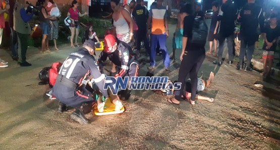 Motorista atropela motociclista deixa em estado grave e foge na capital