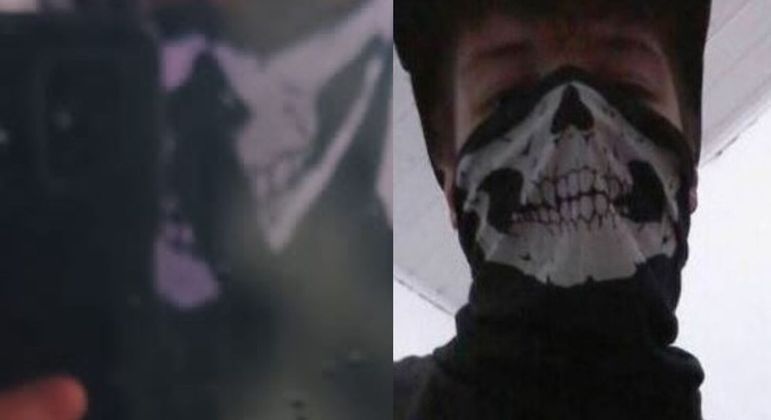 Máscara de caveira de aluno que atacou escola é igual à usada no massacre de Suzano
