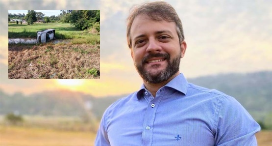 Deputado Lucas Torres sofre grave acidente na BR-364 em Candeias do Jamari