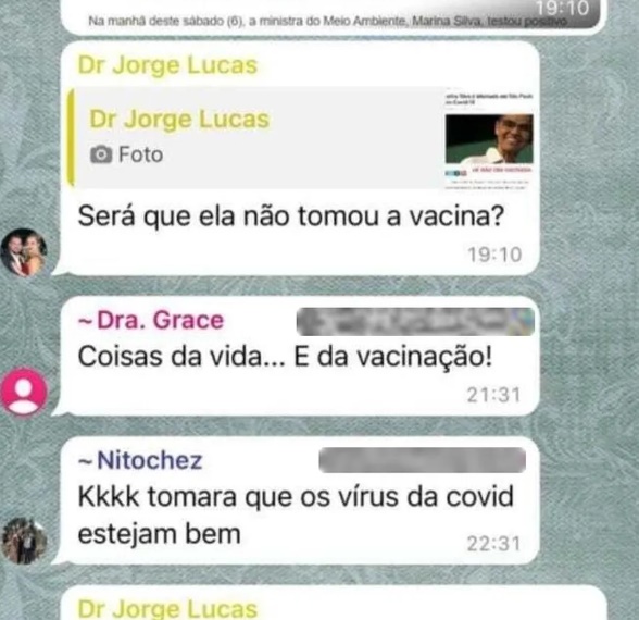 CRM-AC investiga médicos que debocharam do estado de saúde de Marina Silva em prints vazados
