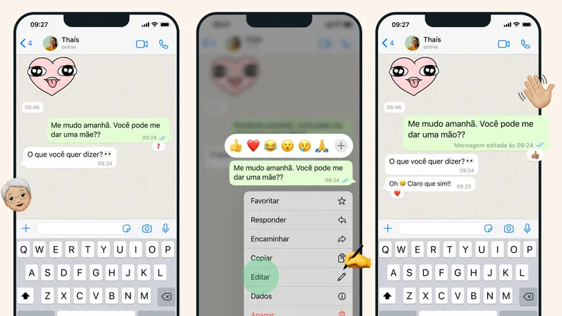 WhatsApp anuncia nova opção do app para editar mensagens já enviadas; veja como fazer
