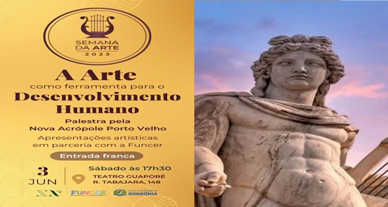 Apresentações artísticas e palestra farão parte da programação do Dia da Arte
