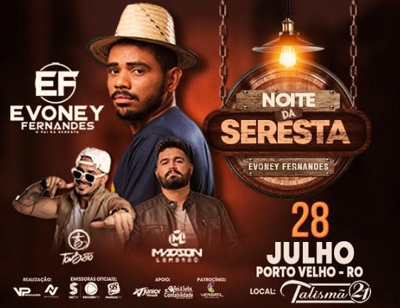 Faltam 3 dias para o show do cantor Evoney Fernandes em Porto Velho