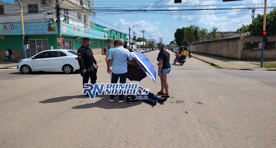 Colisão no trânsito entre carro e moto deixa piloto  em estado grave