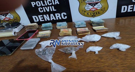 Denarc prende traficante com papelotes de cocaína e R$ 55 mil em espécie