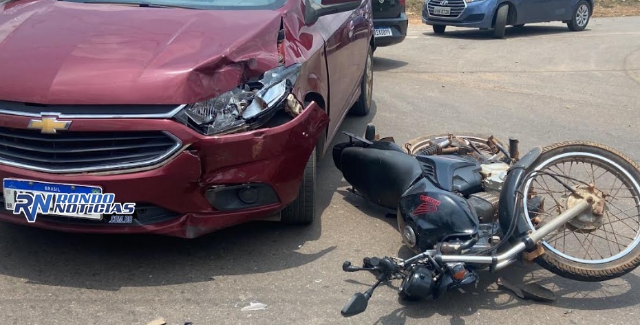 Motociclista fica ferido após ser atropelado em grave acidente na capital 