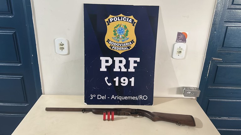 Em Rondônia, PRF apreende três armas de fogo na última semana
