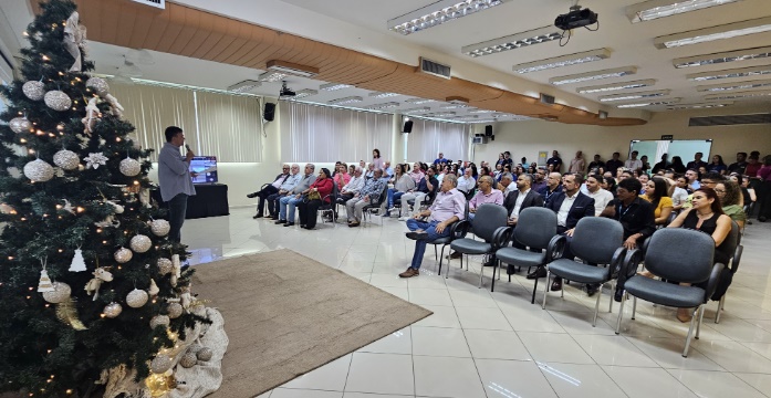 Em encontro com colaboradores, presidente da FIERO fala dos resultados alcançados em 2023
