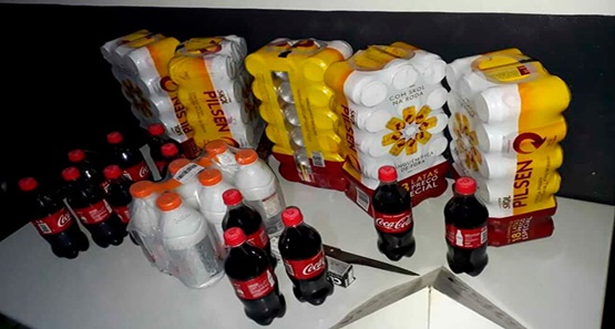 Bandidos arrombam bar e levam televisão, bebidas e outros pertences
