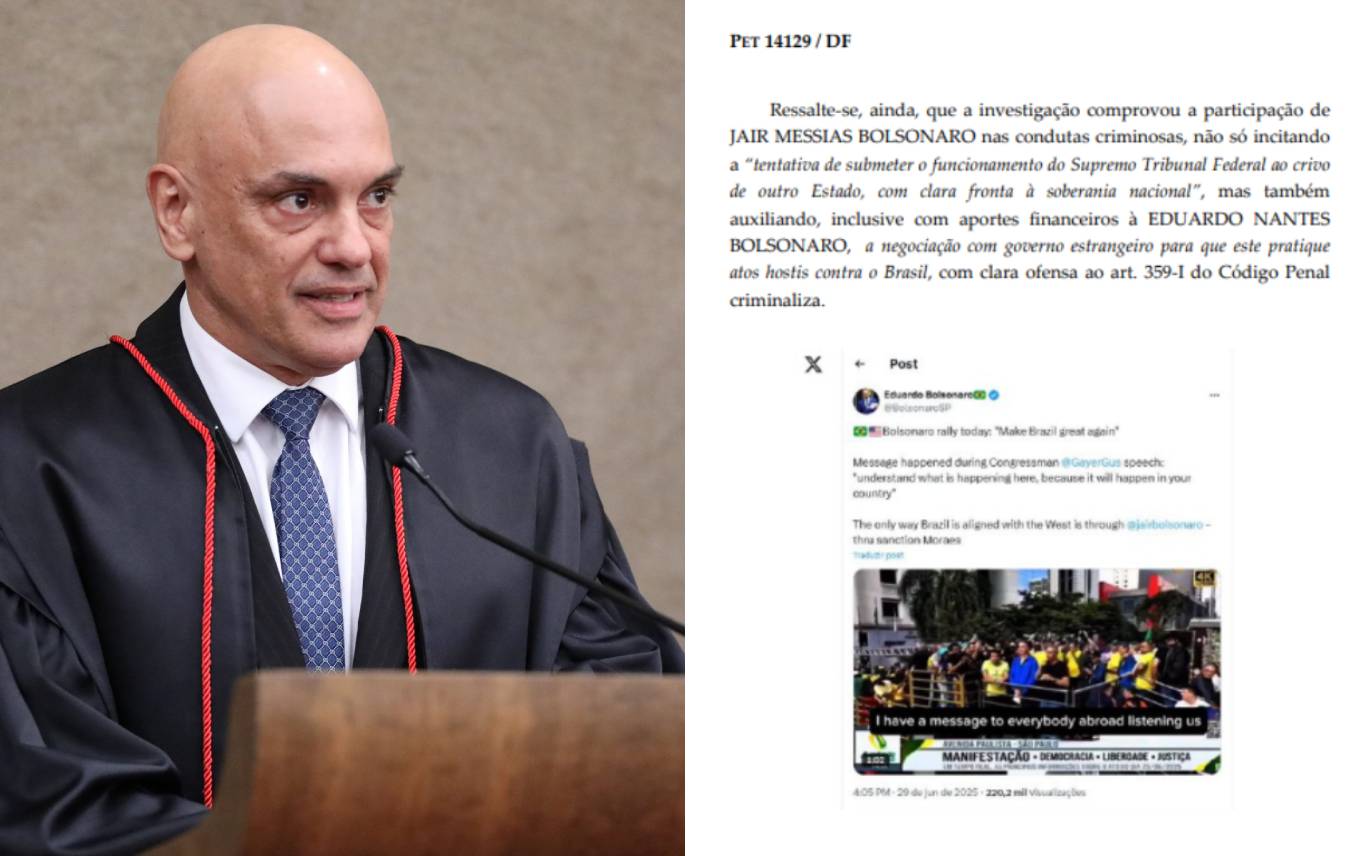 Decisão de Moraes contra Bolsonaro é baseada em prints de sites e matérias; Confira 