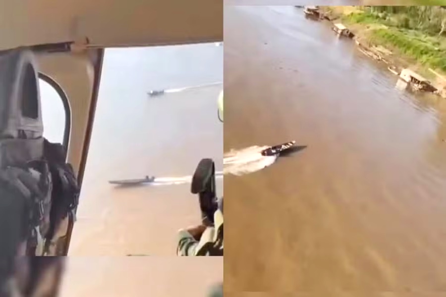 Perseguição com helicóptero e barcos termina com prisão por pesca ilegal no rio Madeira
