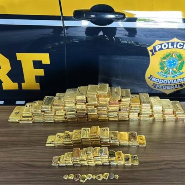 PRF apreende 104 kg de ouro avaliado em mais de R$ 60 milhões
