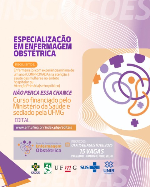 Unir abre inscrições para Especialização em Enfermagem Obstétrica
