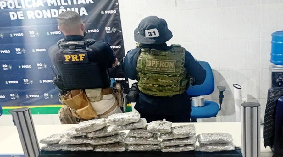 Homem e mulher são presos com mais de 10 kg de skunk em Porto Velho