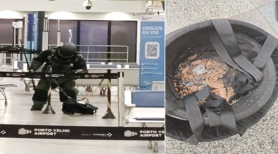 PM e PF detalham operação após suspeita de bomba no aeroporto de Porto Velho