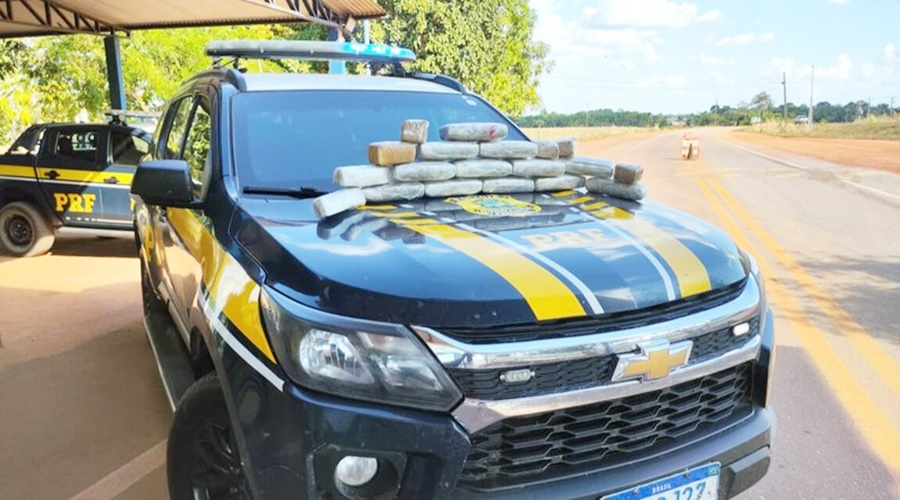 PRF em Rondônia apreende quase 14 kg de maconha com apoio do BPFRON