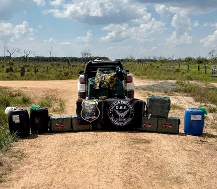 PF apreende 500 kg de cocaína e skunk em operação contra tráfico em Rolim de Moura