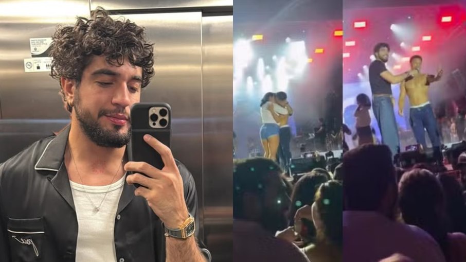 Cantor Nattan é criticado por pagar R$ 1 mil para homem trair namorada em show; assista
