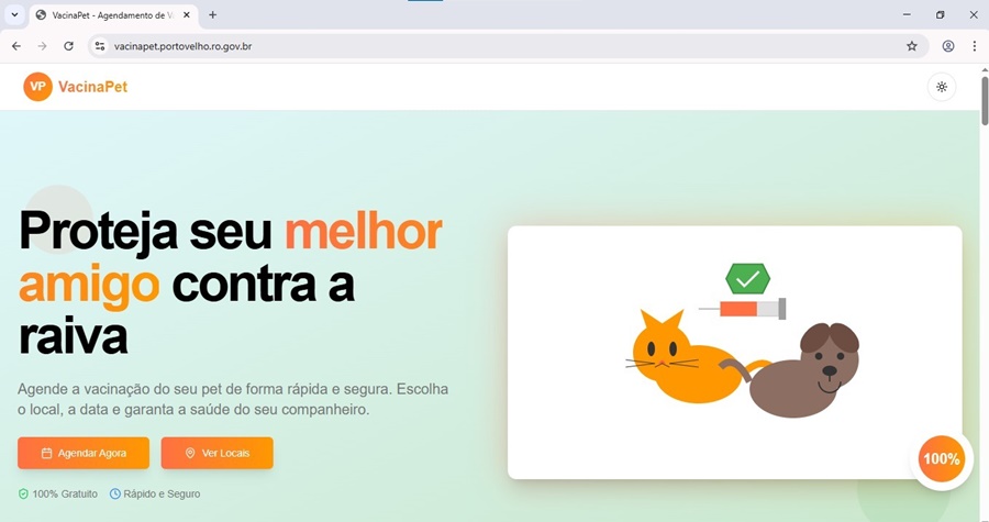 Prefeitura de Porto Velho facilita agendamento de vacinação através do sistema Vacinação Pet
