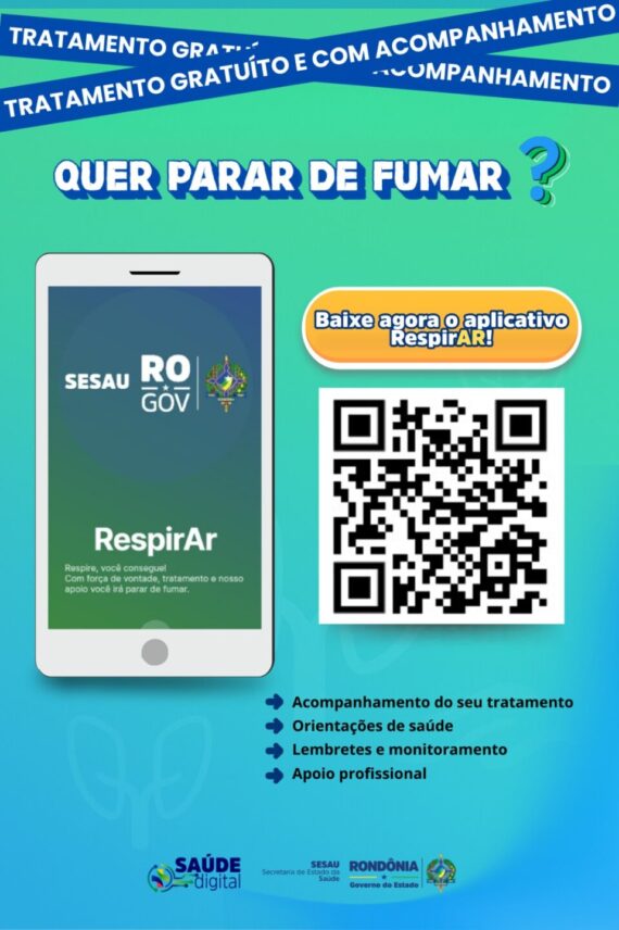 Governo de RO lança projeto RespirAR para auxiliar no tratamento do tabagismo