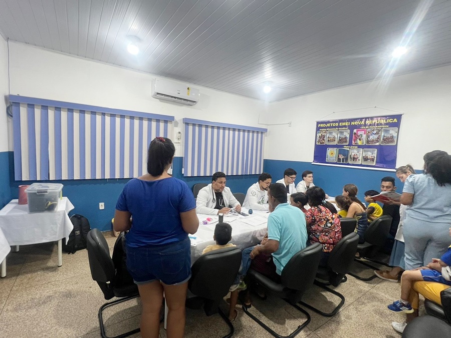 Alunos da EMEI Nova República recebem ação de saúde na sede da escola
