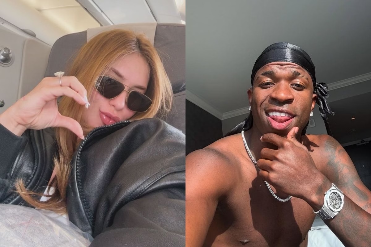 Virginia grava no quarto de Vini Jr. após cochilo na mansão do craque do Real Madrid
