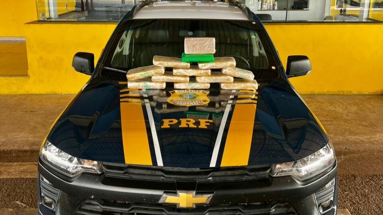 Polícia Rodoviária Federal em Rondônia apreende mais de 10 kg de droga em Pimenta Bueno