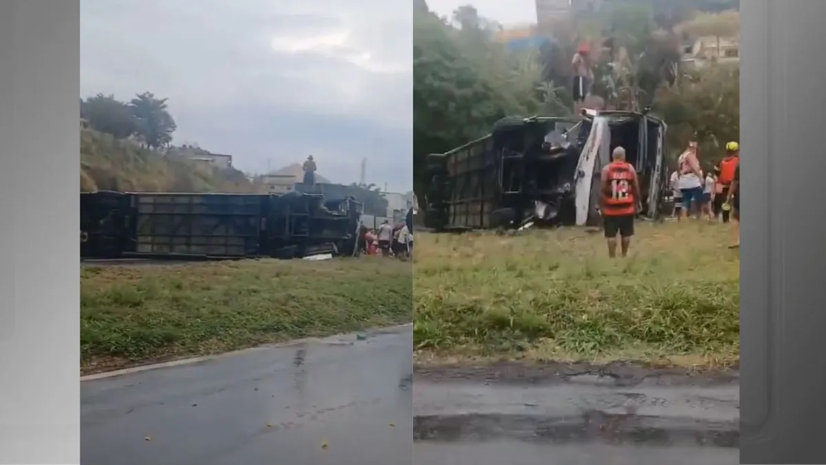 Ônibus com torcedores do Flamengo tomba a caminho de Buenos Aires; 3 vítimas graves
