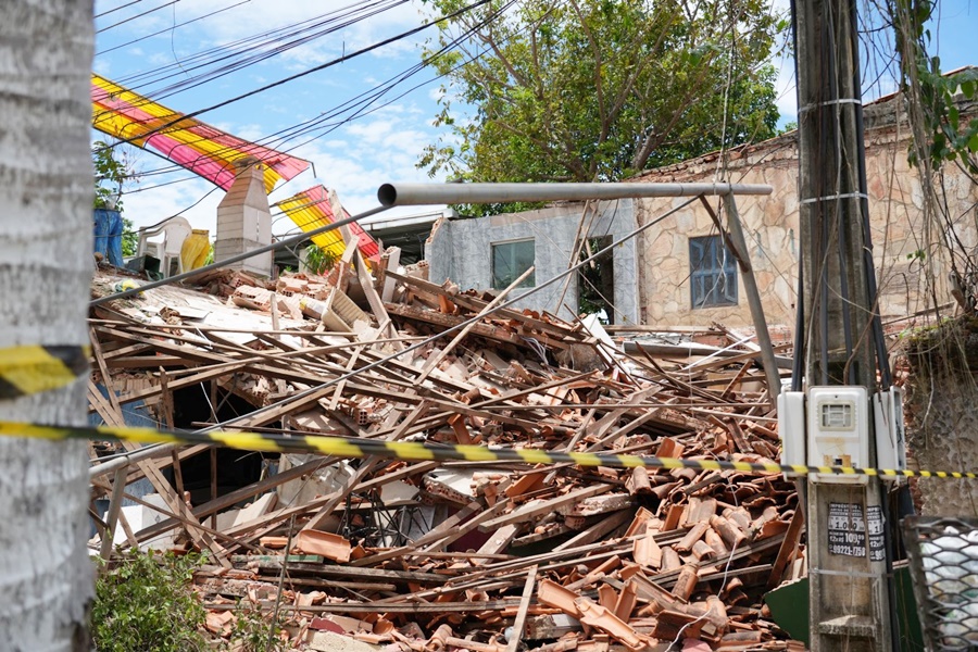 Defesa Civil Municipal realiza vistoria em casa que desabou em Porto Velho