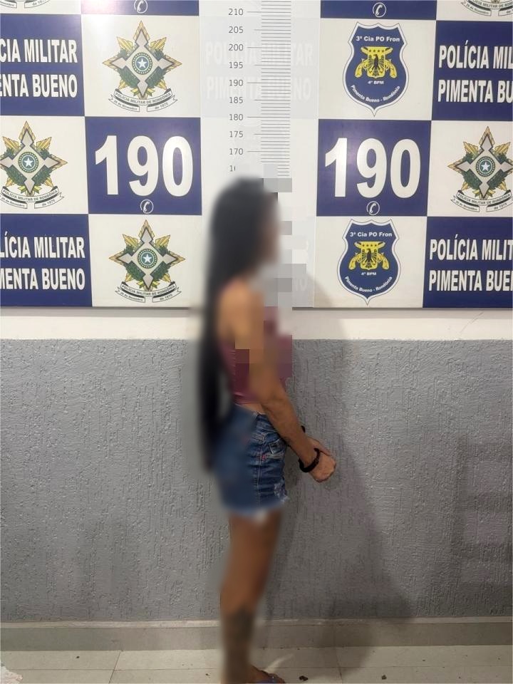 Polícia Militar cumpre mandado de prisão e captura foragida em Pimenta Bueno
