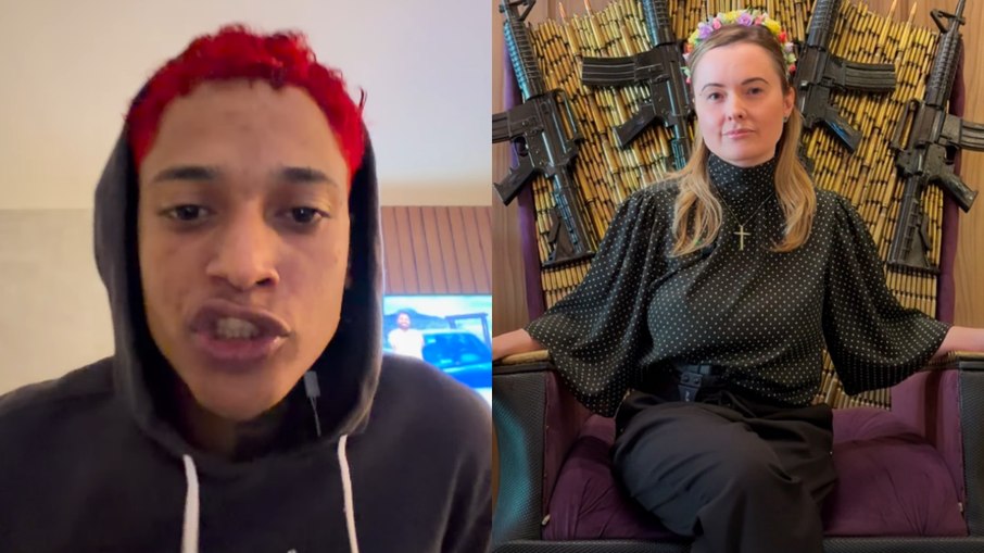 Filho do chefe do CV critica foto de Júlia Zanatta ao lado fuzis: "Apologia ao crime"
