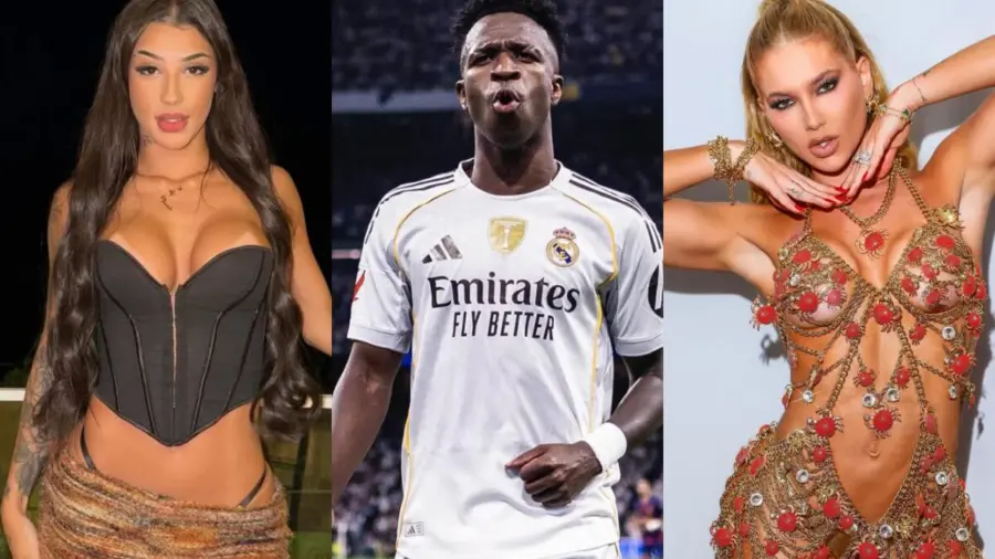 Vazam mensagens íntimas de Vini Jr. com Bia Miranda e jogador aparece só de cueca 
