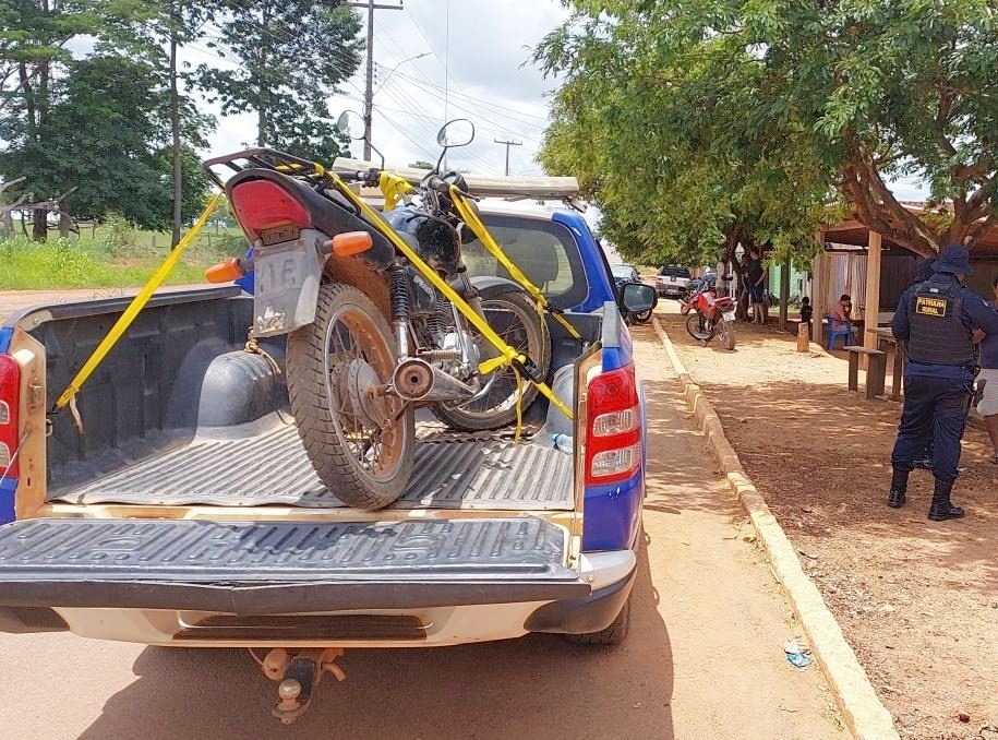 Patrulhamento rural resulta em apreensão de moto com sinais de identificação adulterados