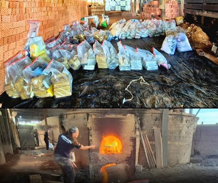 Quase 1 tonelada de drogas é incinerada em Porto Velho pela Polícia Civil