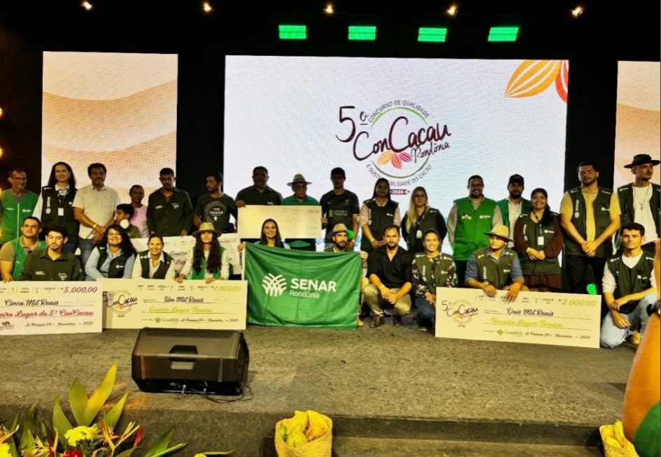 ConCacau premia cinco produtores atendidos pela Assistência Técnica do SENAR RO