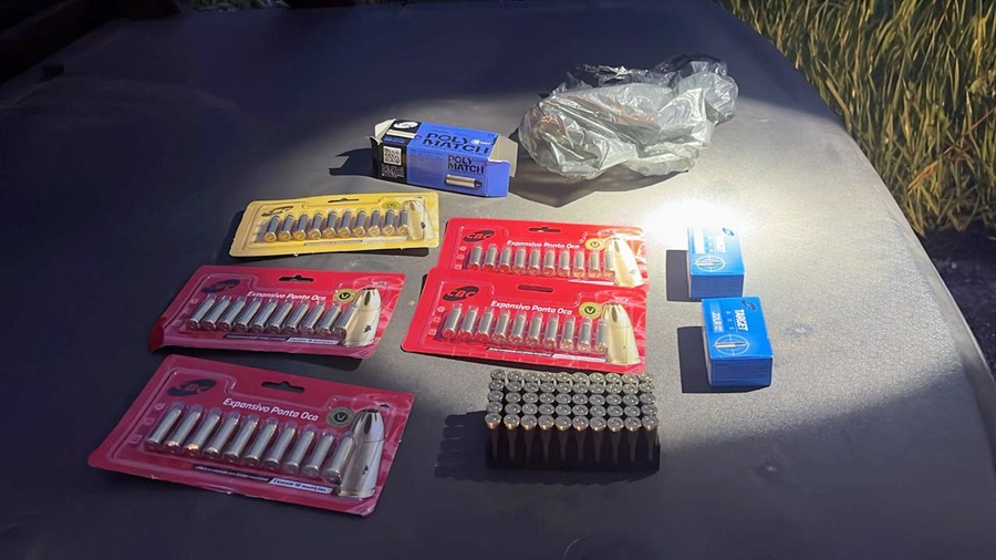 PF, PBFRON e PRF prendem homem por porte ilegal de munições de uso restrito