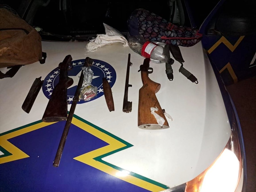 Polícia Militar conduz indivíduos com armas e munições em Alta Floresta D'Oeste