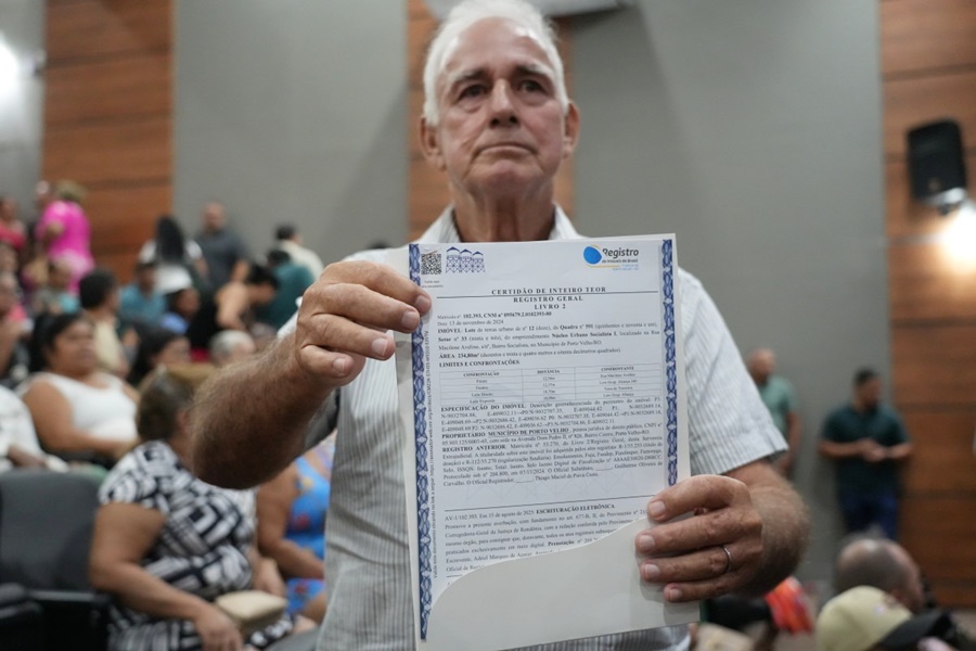 Regularização fundiária beneficia mais de 2 mil famílias em menos de um ano em Porto Velho