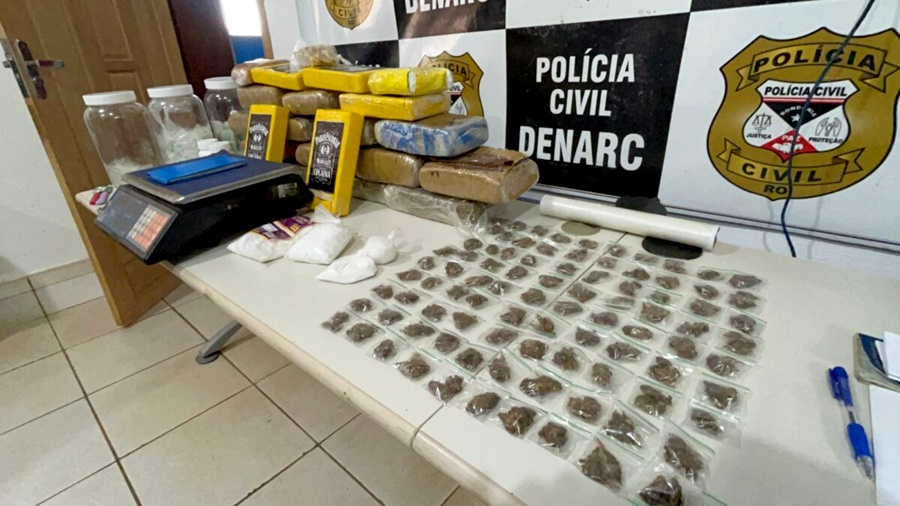 Denarc estoura boca de fumo e apreende 25 quilos de drogas na zona Leste de Porto Velho