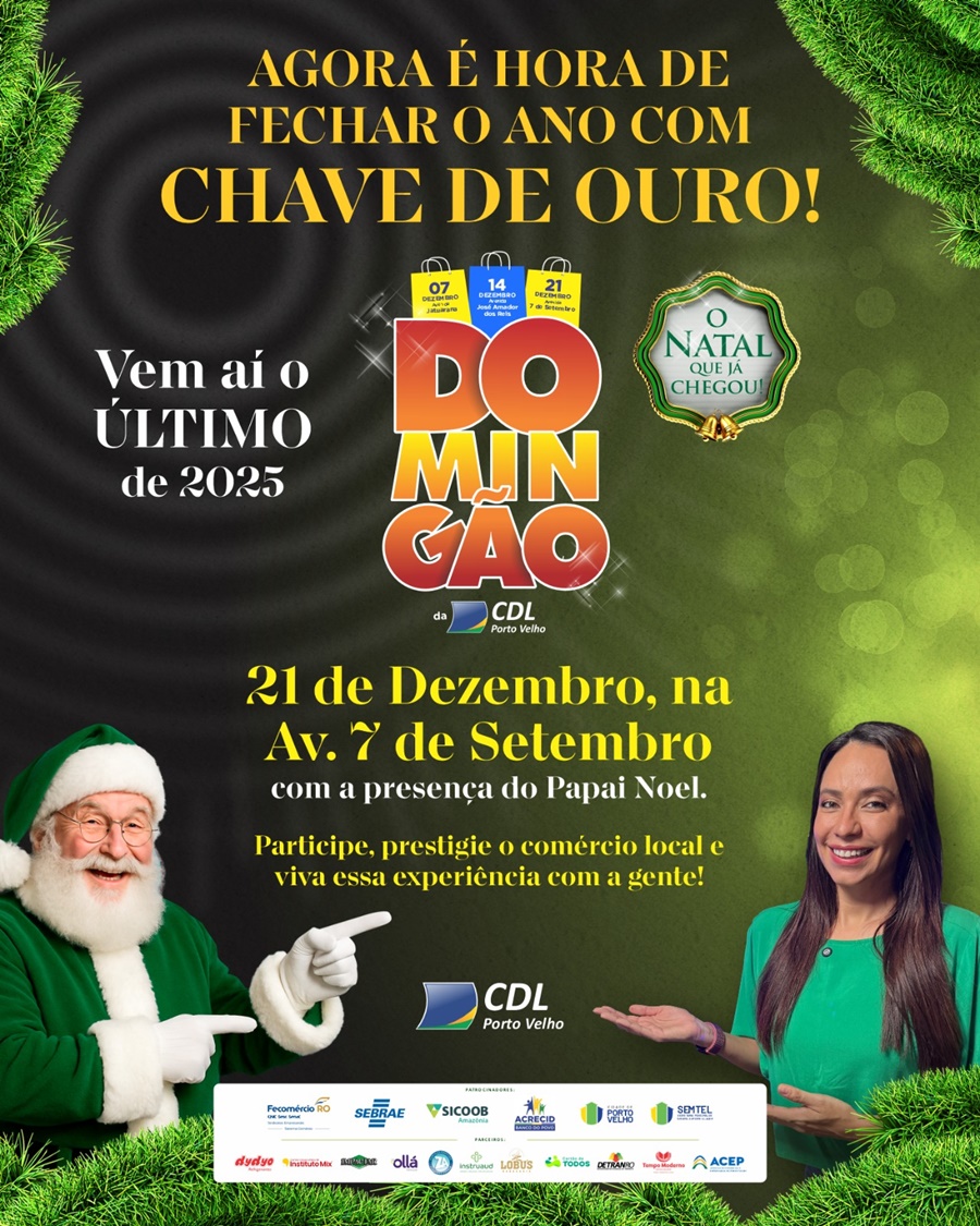 Último Domingão da CDL de 2025 acontece neste domingo na Avenida 7 de Setembro